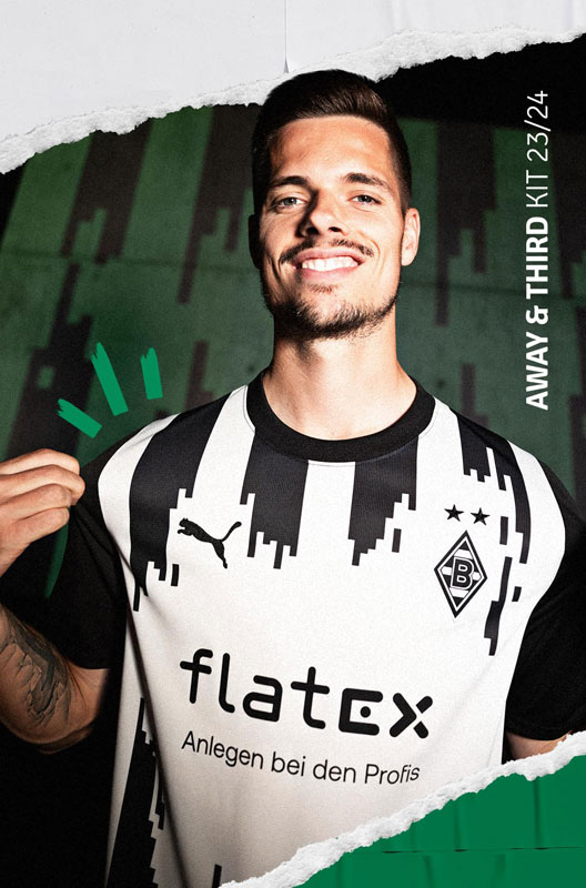 板倉滉に福田師王も着用！ボルシアMG、斬新ストライプの23-24新ユニが登場｜写真6