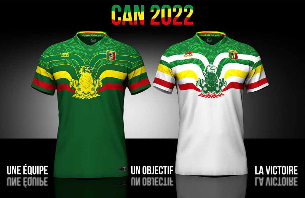 マリ代表、ネイションズカップに向けた新ユニフォーム発表！「民族模様とワシ」を描く｜写真4