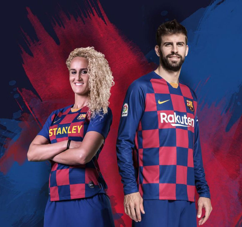 バルセロナ、2019-20新ユニフォームを発表！チェック柄は「歴史的街並み」｜写真8