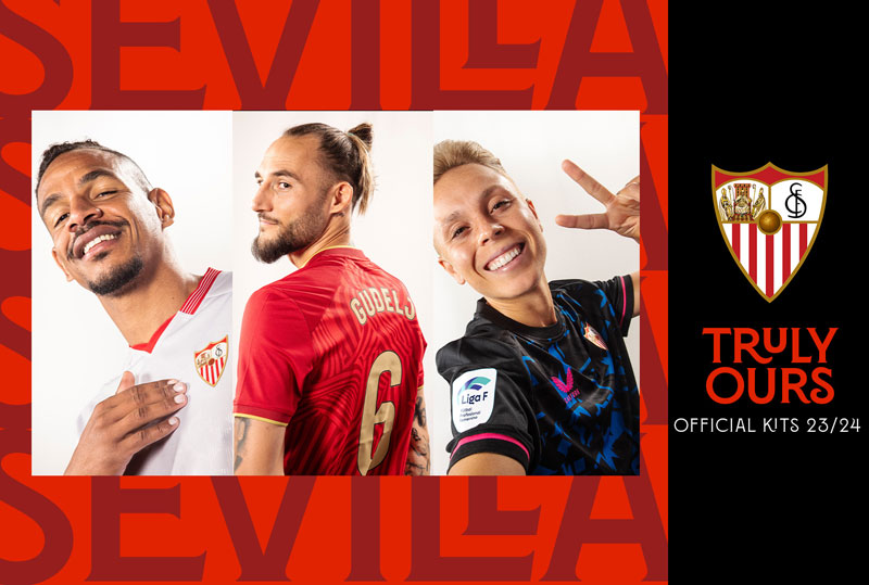 EL王者セビージャ、23-24新ユニが登場！アウェイは「ユヴェントス戦」の熱きサポーターへ敬意を表す｜写真7