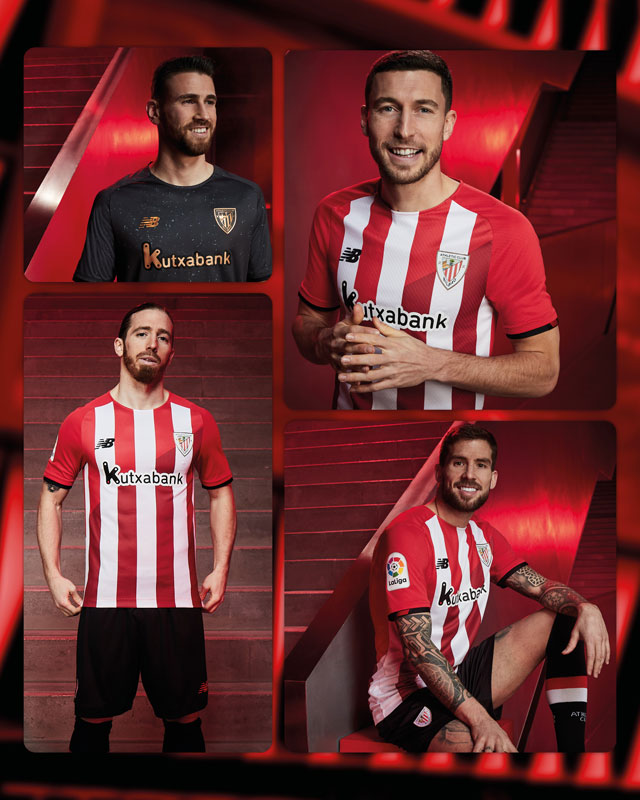 アスレティック・ビルバオ、2021-22新ユニフォーム発表！斬新「斜めデザイン」｜写真5