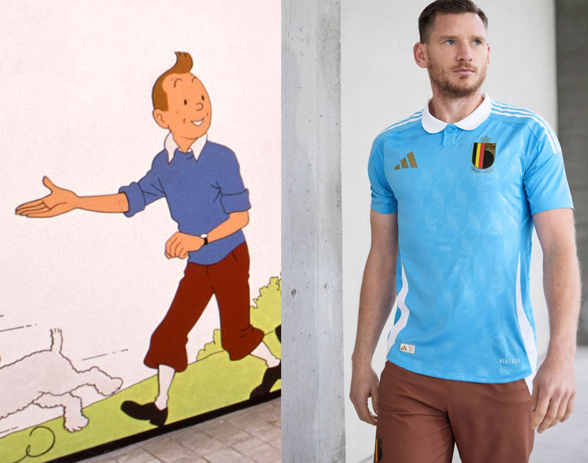 ベルギー代表のEURO2024新ユニフォームが登場！水色アウェイは漫画『タンタンの冒険』デザイン｜写真8