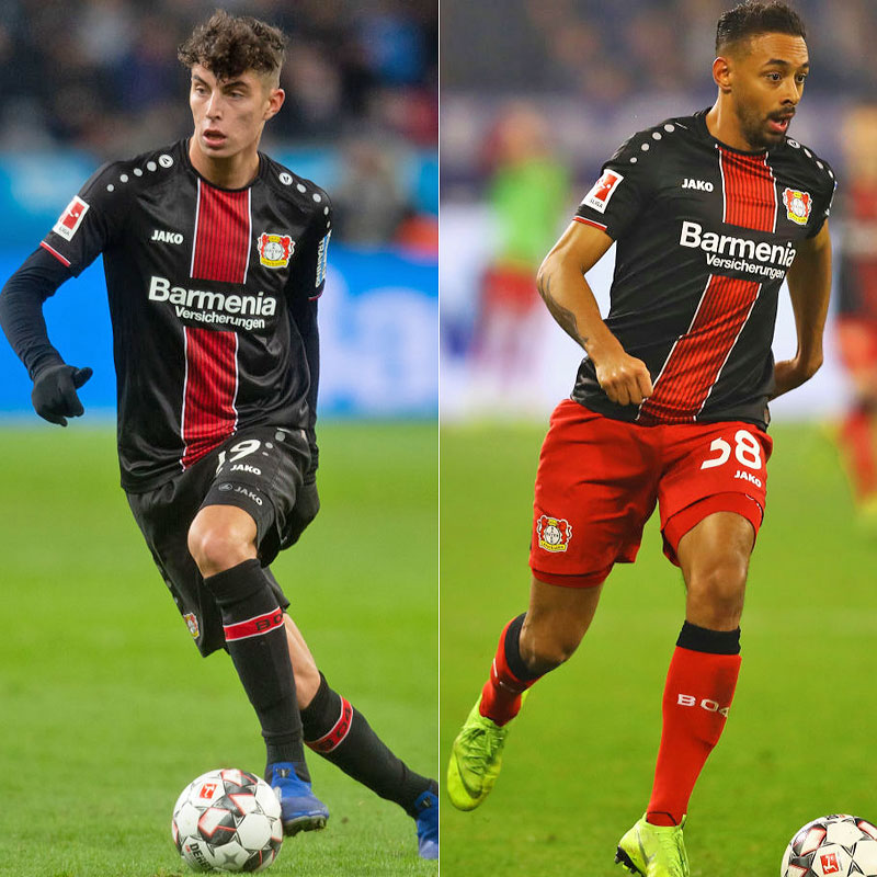 レヴァークーゼン、2018-19ユニフォームは「一本線」が復活！背番号も掲載｜写真6