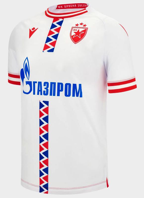名門ツルヴェナ・ズヴェズダ、今季ユニは「Gazprom」継続！胸に“ロシア企業ロゴ”でCLを戦う｜写真6