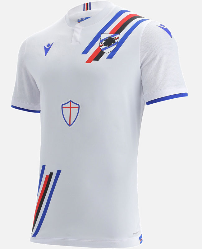 吉田所属のサンプドリア、21-22新ユニフォーム！アウェイは「たすき」を採用｜写真4